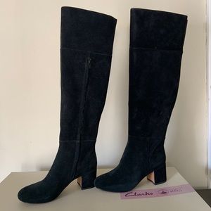 Clarks Barley Rae over the knee suede boots